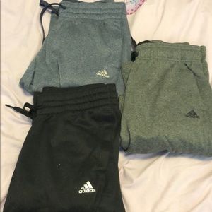 THREE pairs of adidas climawarm sweatpants